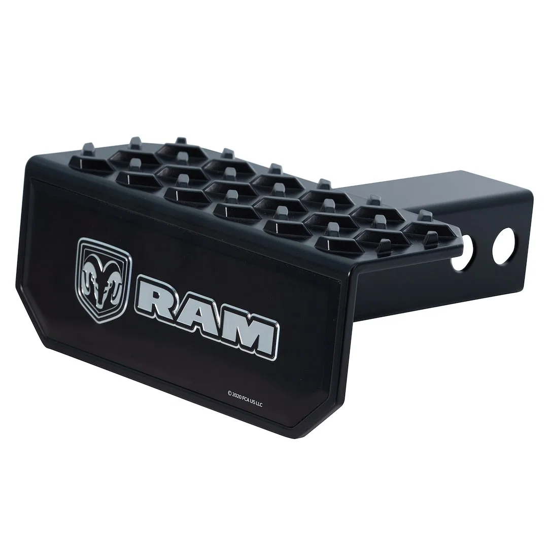 002311R01 – PLASTICOLOR Trailer Hitch Cover, Fits 1-1/4 And 2 Inch Receivers Ram Logo Metal With Mounting Hardware